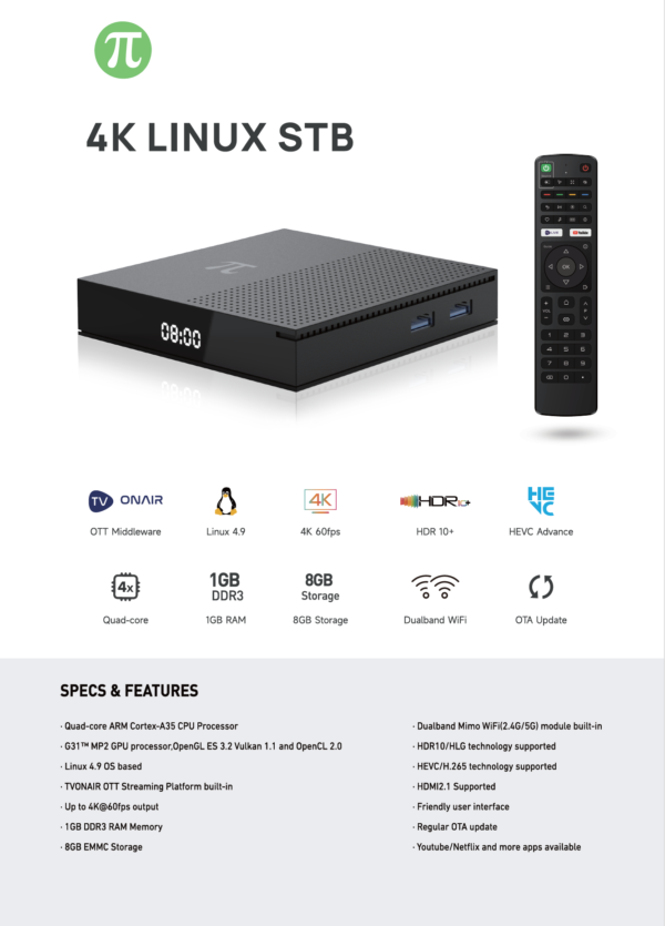 Pie+ 4K Linux Box